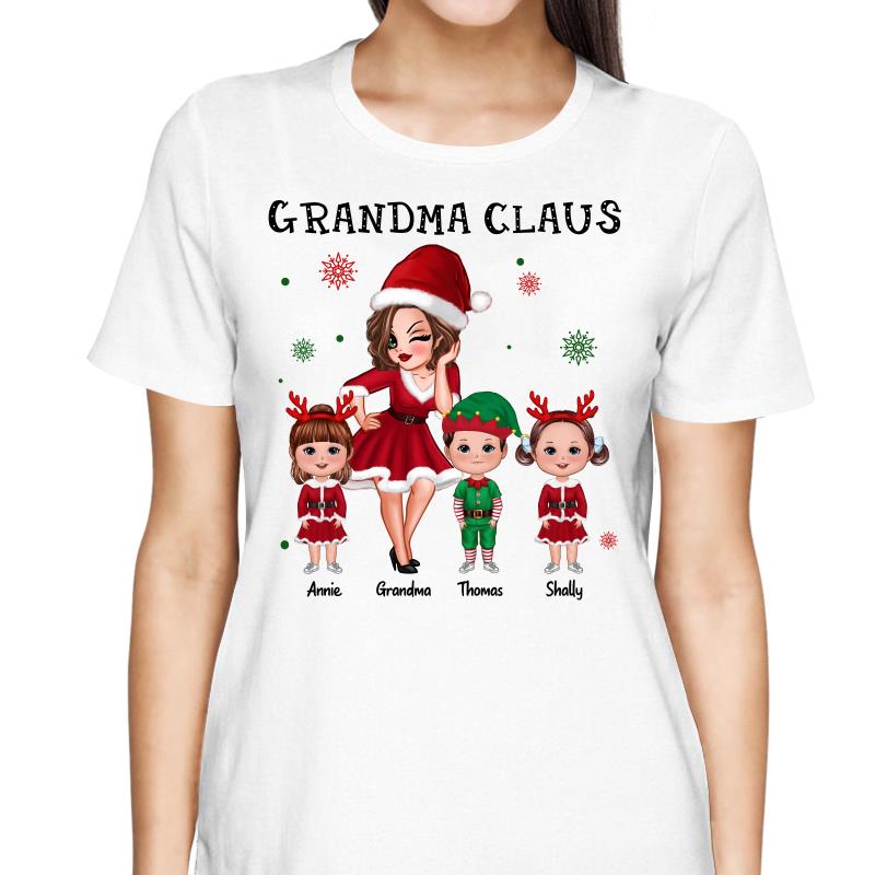 Grandma Claus Pretty Woman Christmas Personalized Shirt