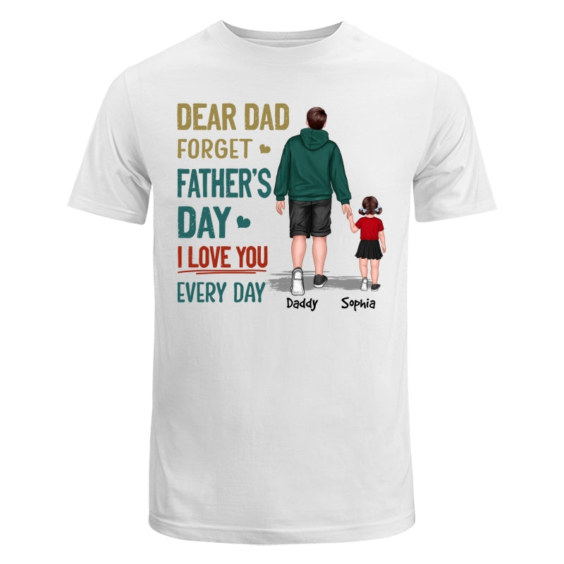 Dad And Son Daughter Walking Dear Dad Forget Father‘s Day Personalized Shirt