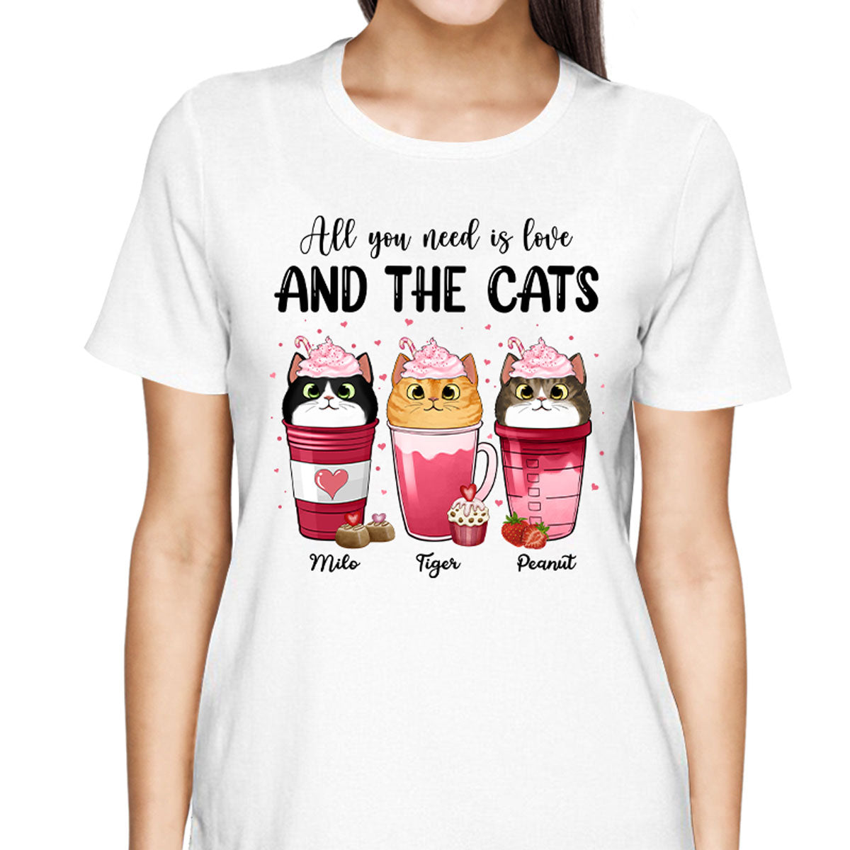 Cats Coffee Cat Mom Personalized Shirt
