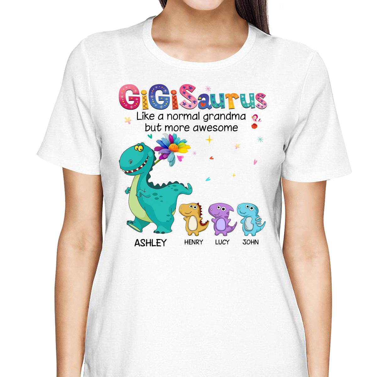 Grandmasaurus Colorful Pattern Personalized Shirt
