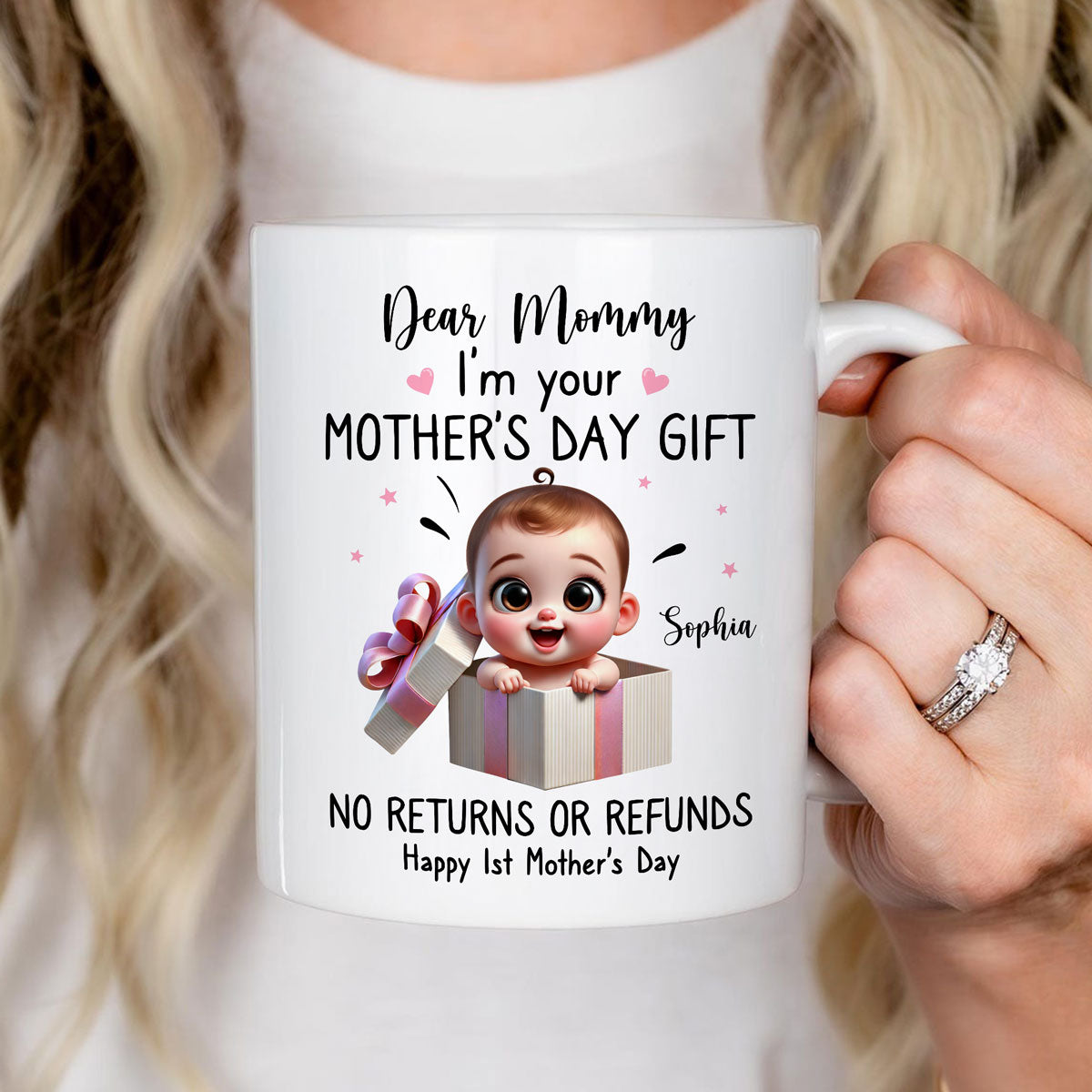 Dear Mom I'm Your Mother's Day New Mom Gift Personalized Mug, Funny Gift For Wife