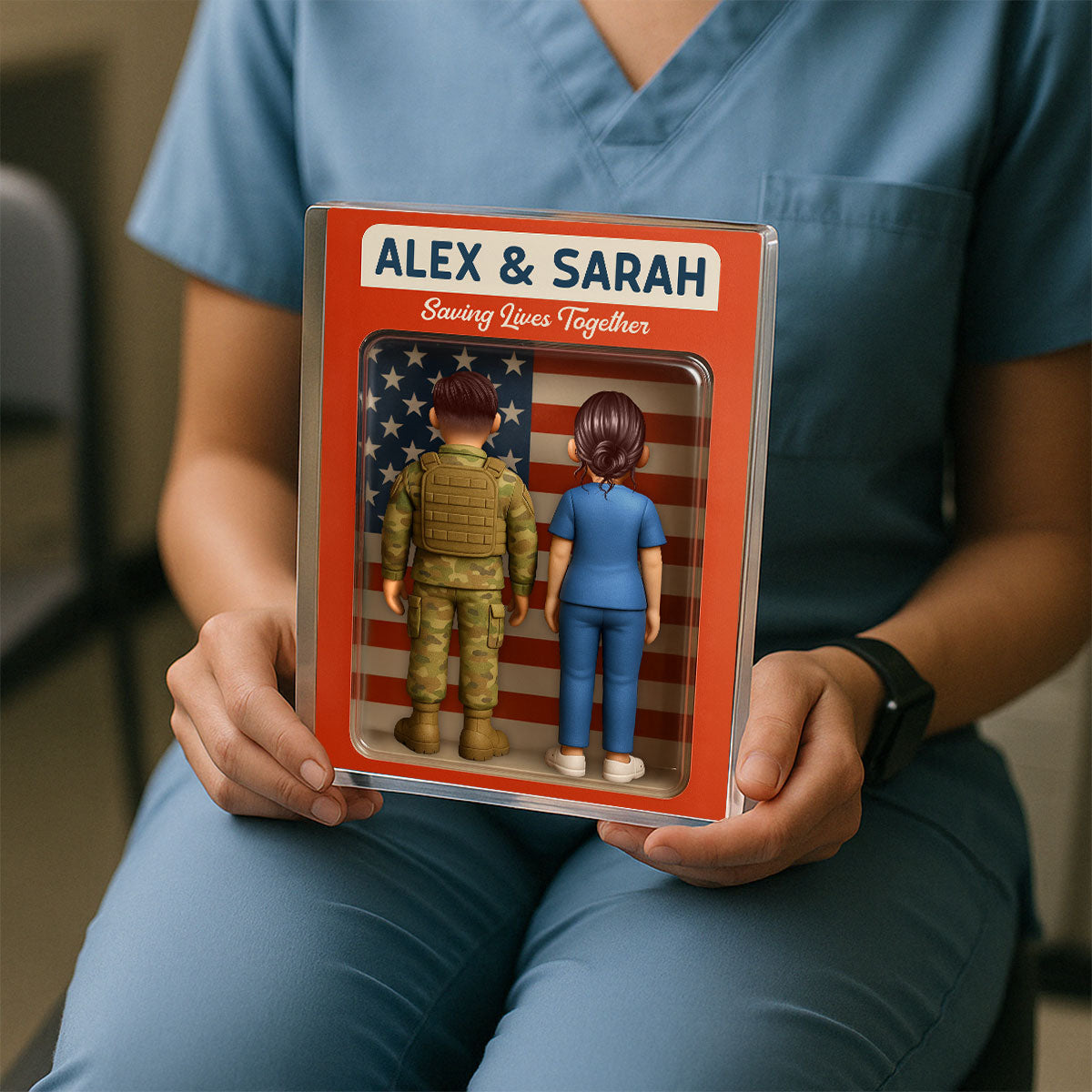 Hero Couple You & Me We Got This Cartoon Figures Style Personalized Acrylic Block Plaque