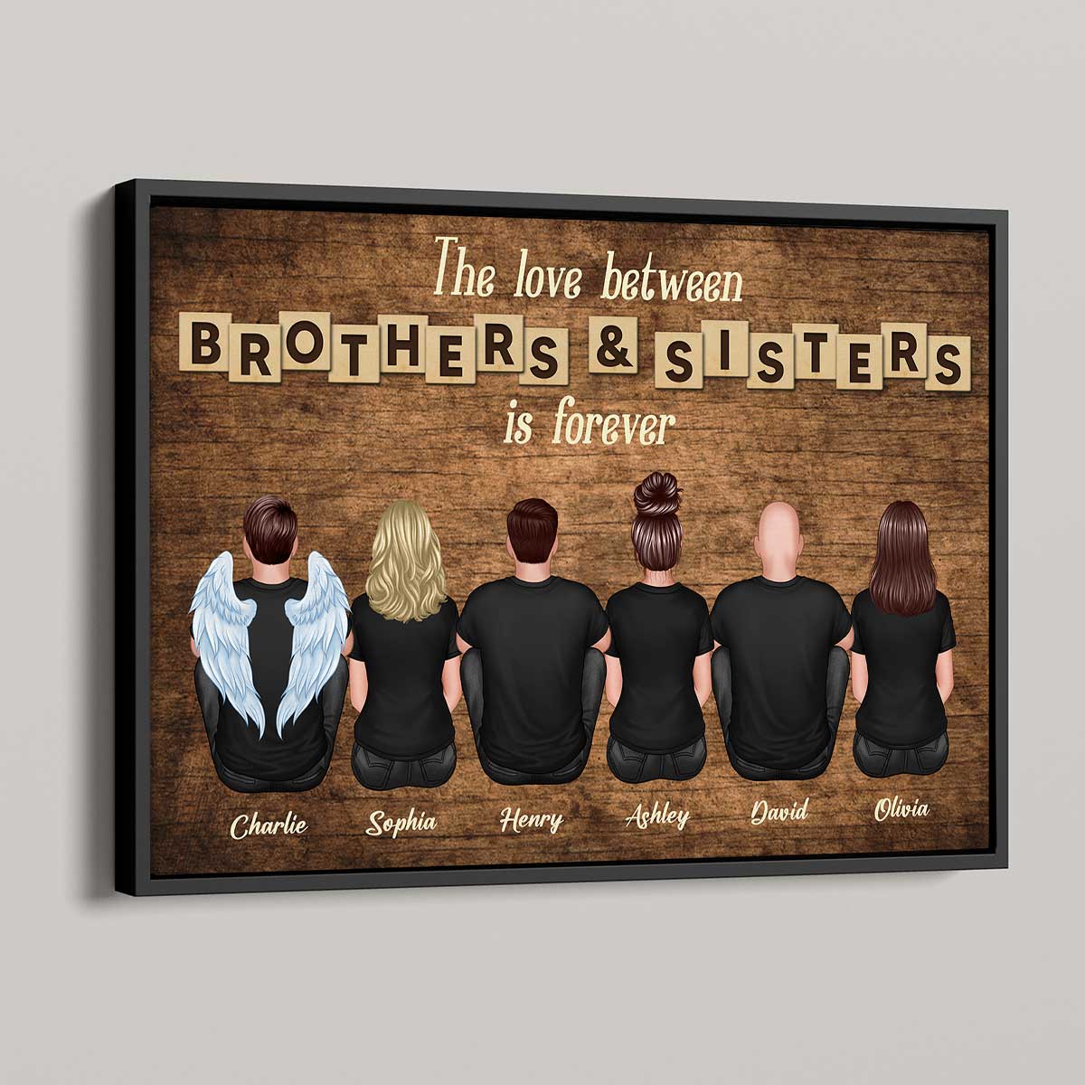 The Love Between Brothers & Sisters Is Forever - Personalized Poster - Gift For Siblings, Sisters, Brothers