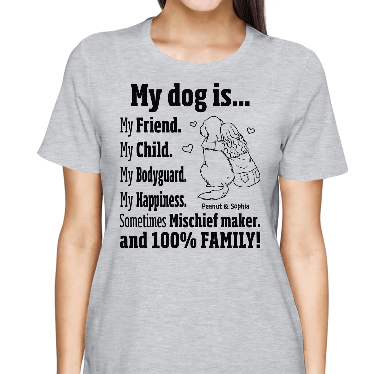 My Dog Is My Family Gift For Dog Mom Personalized Shirt