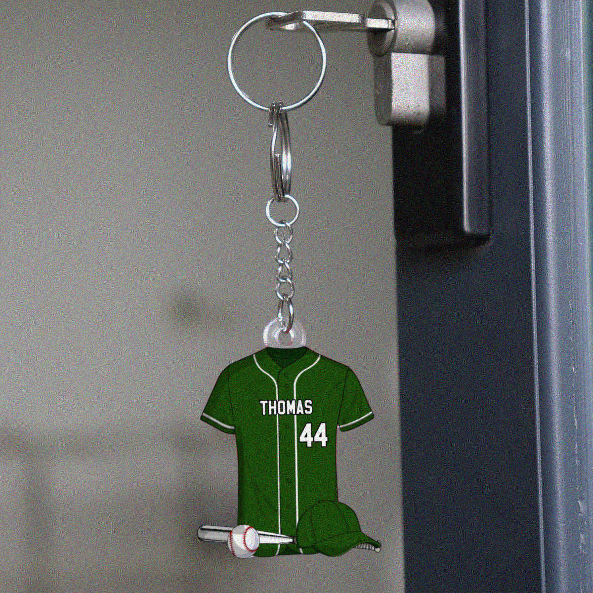 Baseball Shirt Personalized Acrylic Keychain, Gift For Son, Husband