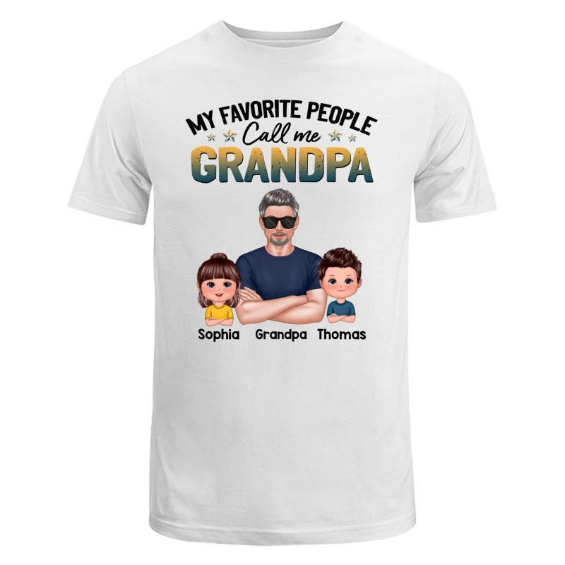 Favorite People Call Me Dad Grandpa Real Man And Kids Personalized Shirt