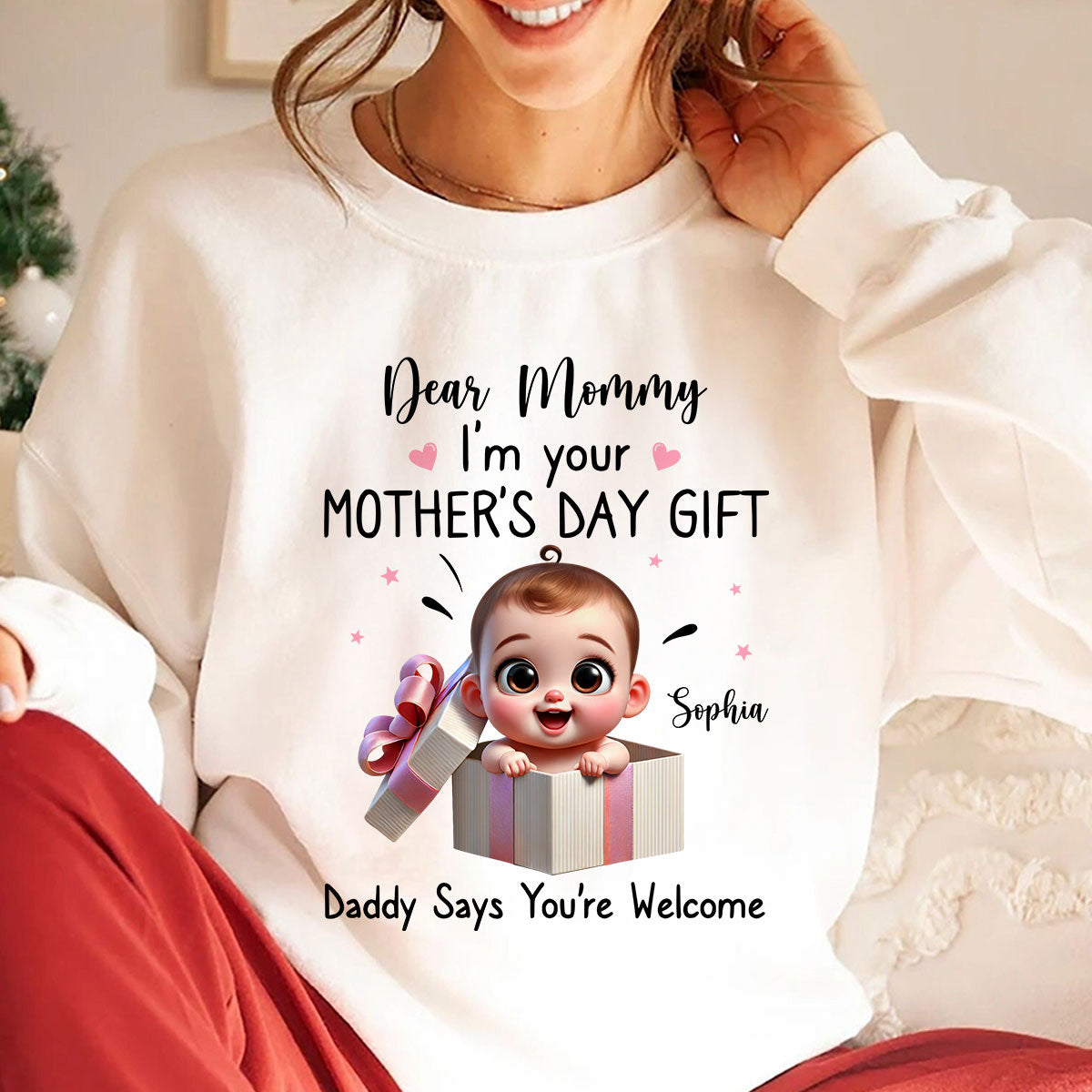 Dear Mom I'm Your Gift New Mom Gift Personalized Shirt, Funny Gift For Wife, Adorable Gift for New Moms