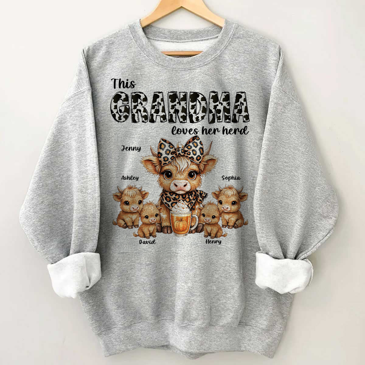 This Mama Grandma Loves Her Herds – Cozy Fall Vibe - Personalized Shirt