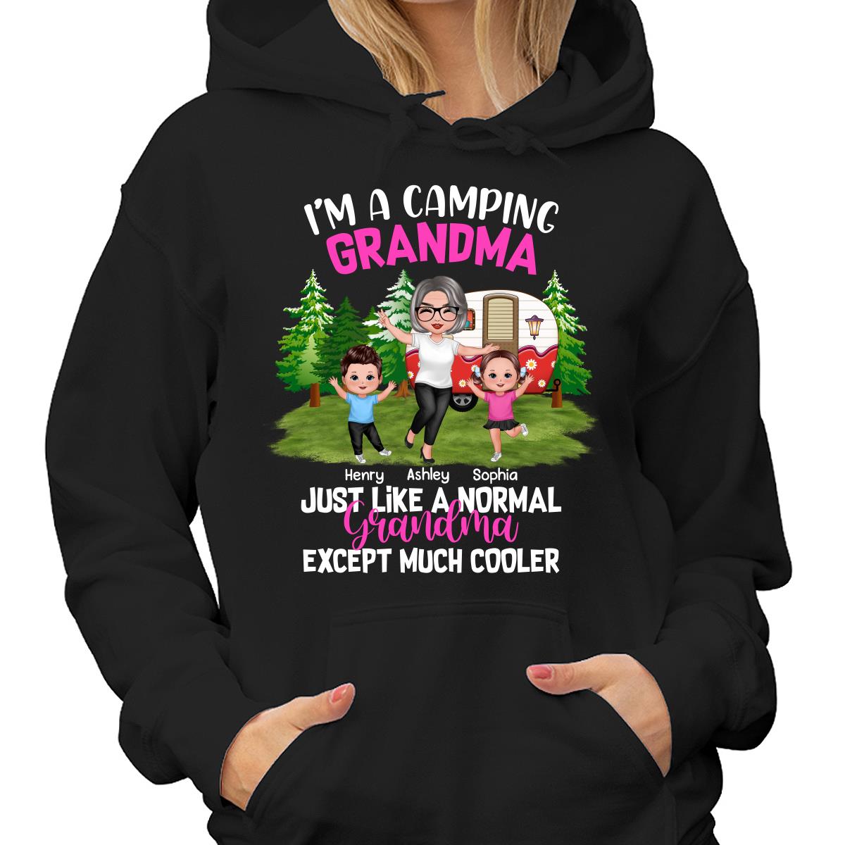 Camping Happy Grandma Grandkids Personalized Shirt