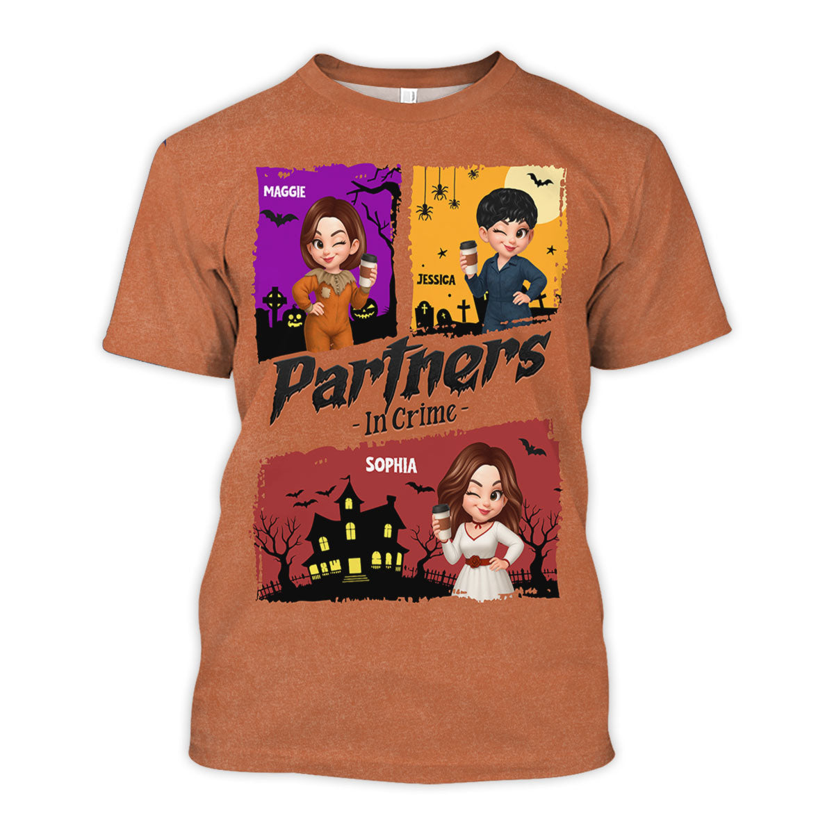 Retro Besties Sisters Horror Halloween Personalized Shirt