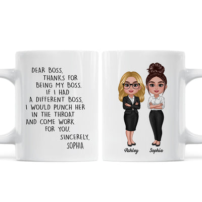 Dear Boss Personalized Mug, Funny Christmas Gift For Boss