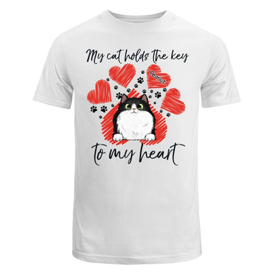 My Cats Hold The Key To My Heart Personalized Shirt