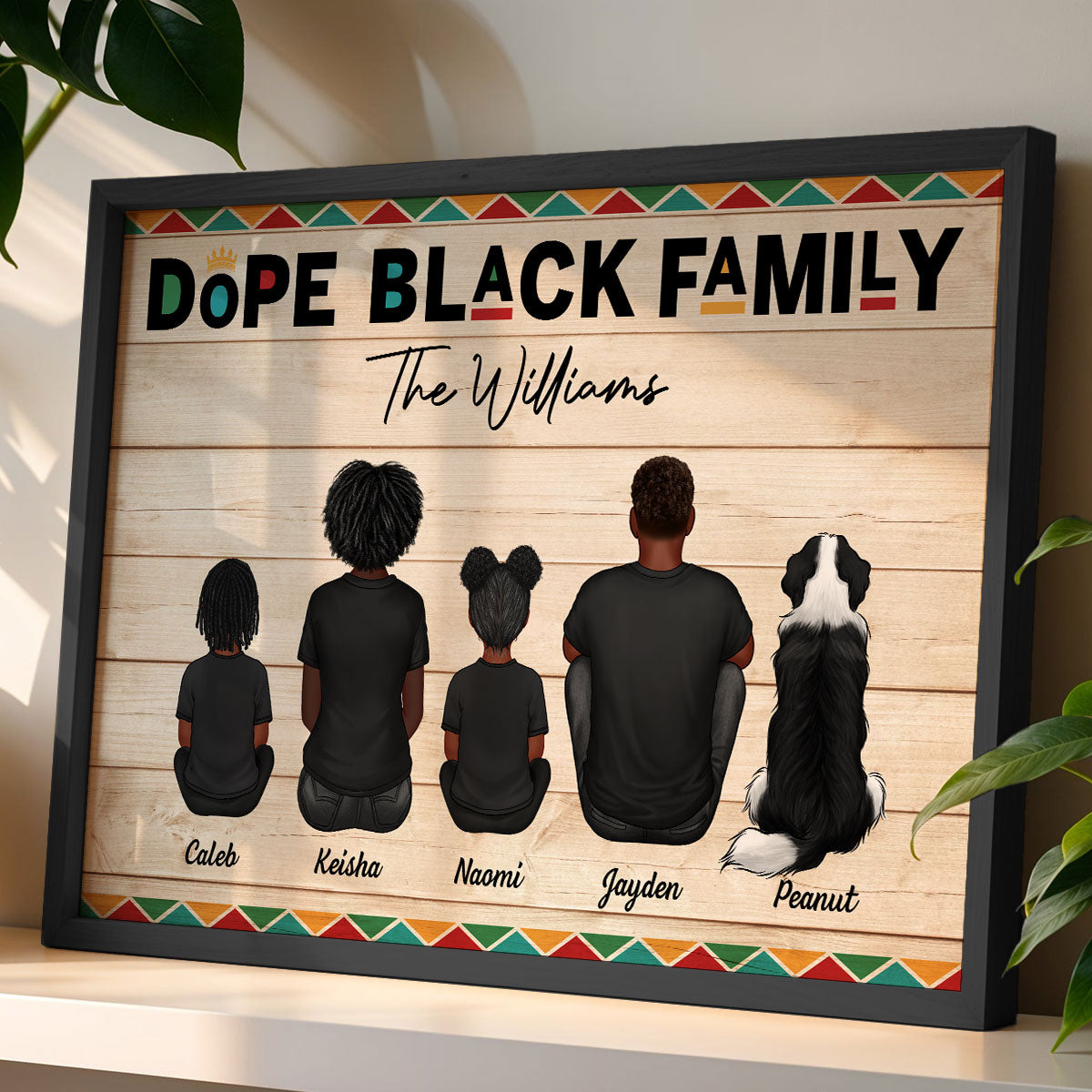 African American Dope Black Family Personalized Poster