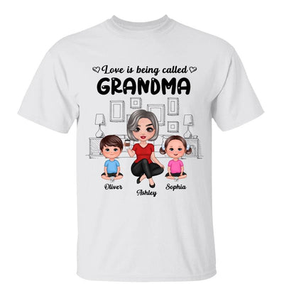 Outline Background In House Best Grandma Ever Personalized Shirt