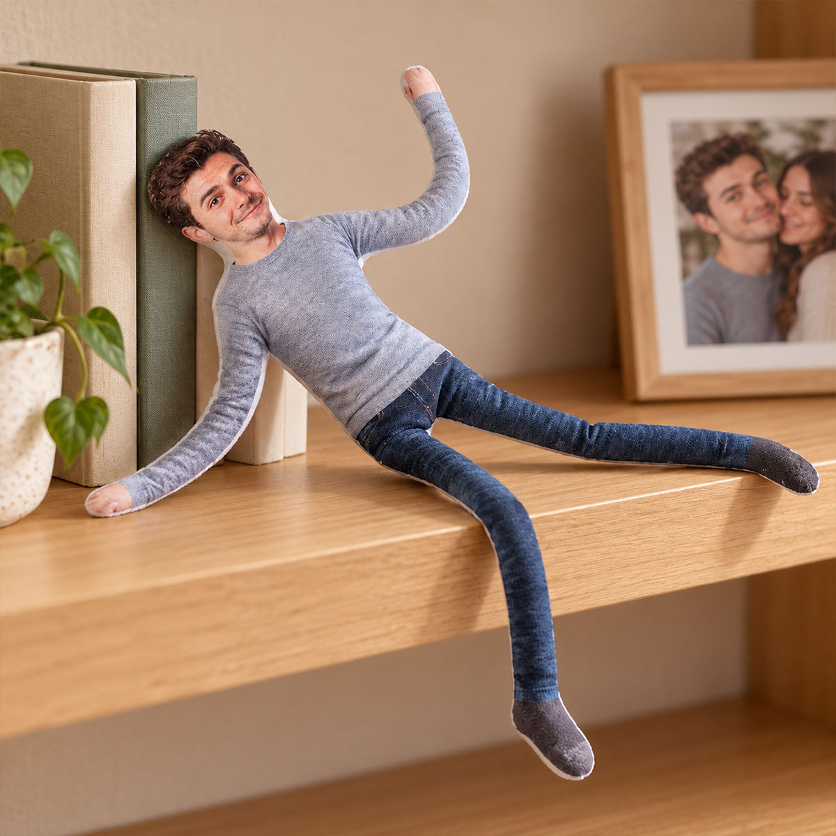 Custom Mini Me Doll with Poseable Body - Personalized Plush Doll - Funny Christmas Gift for Him, for Her