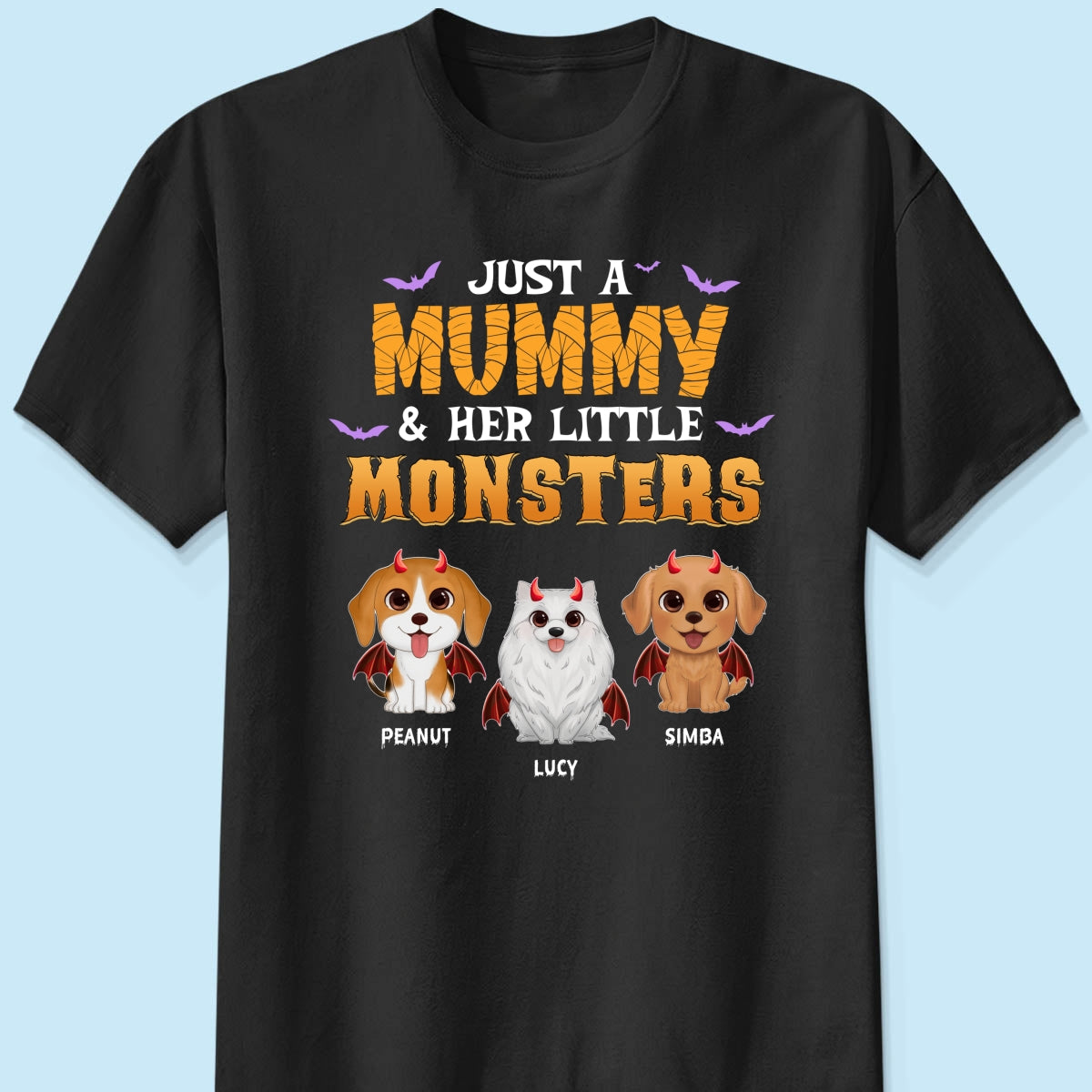 Mummy And Little Monsters Dogs Halloween Personalized Shirt