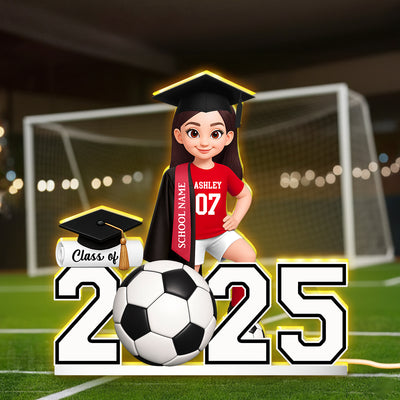 Soccer Boy Girl Senior Graduation - Personalized Light Box - Christmas Gift For Son Daughter Grandson Granddaughter