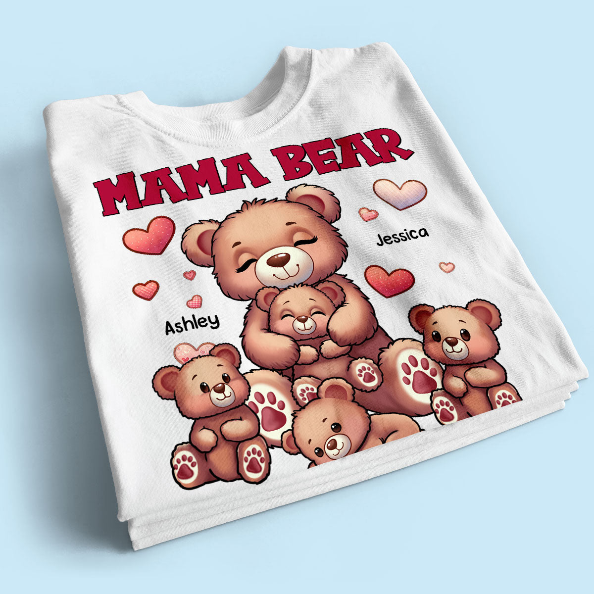 Cute Grandma Bear Mama Bear Personalized Shirt