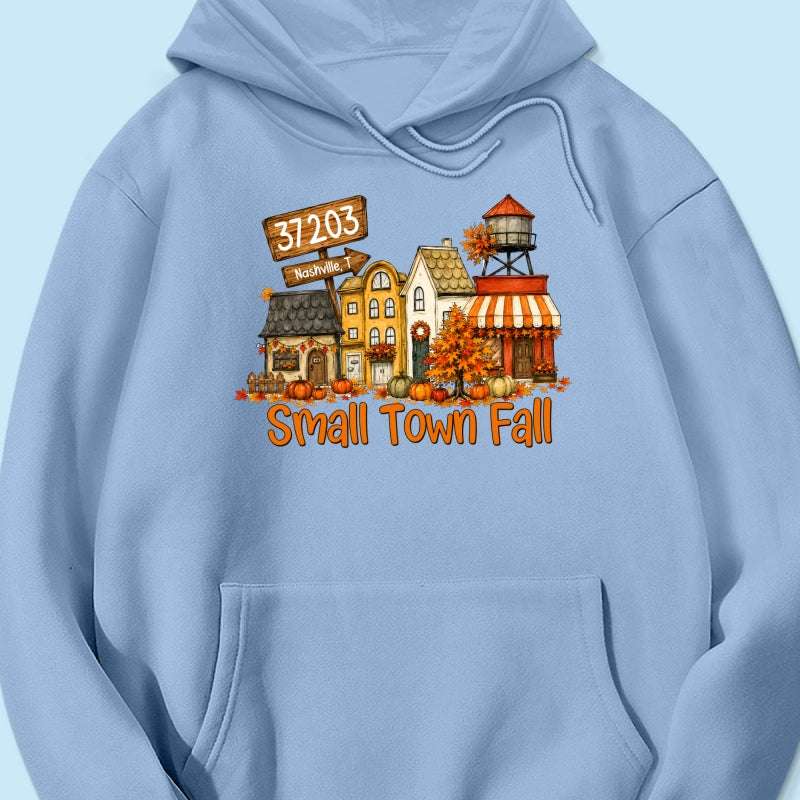 Custom Zip Code Fall Town - Personalized Shirt - Gift for Her