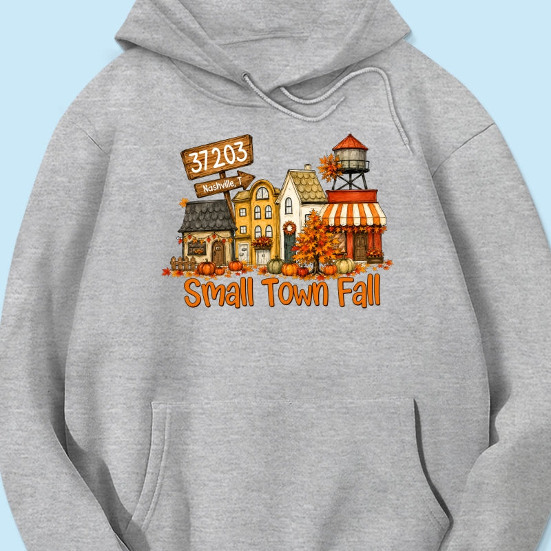 Custom Zip Code Fall Town - Personalized Shirt - Gift for Her