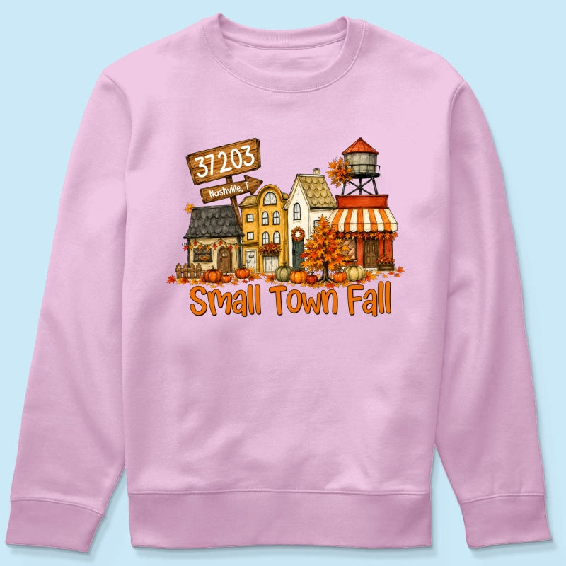 Custom Zip Code Fall Town - Personalized Shirt - Gift for Her