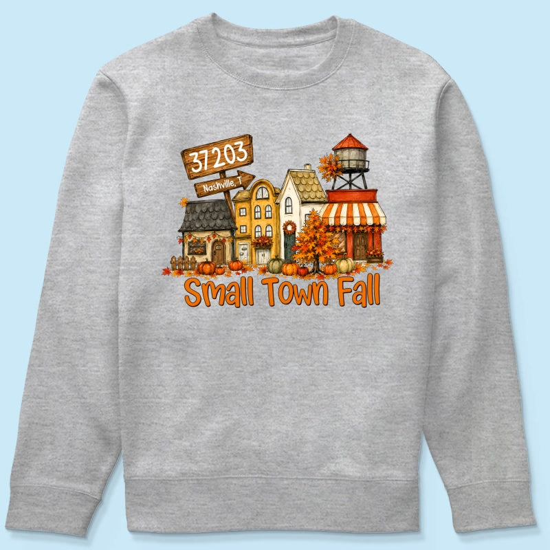 Custom Zip Code Fall Town - Personalized Shirt - Gift for Her
