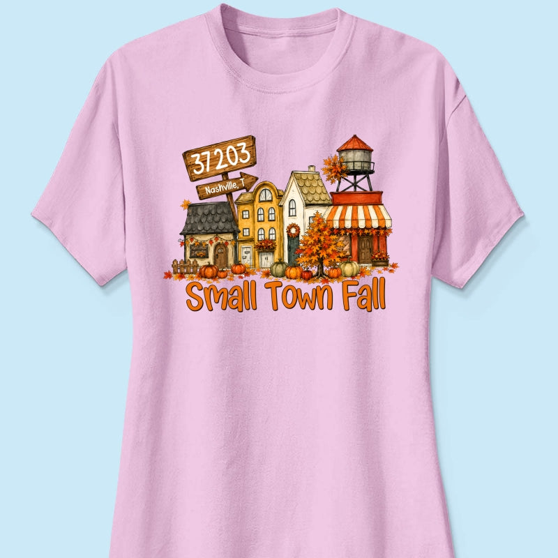 Custom Zip Code Fall Town - Personalized Shirt - Gift for Her
