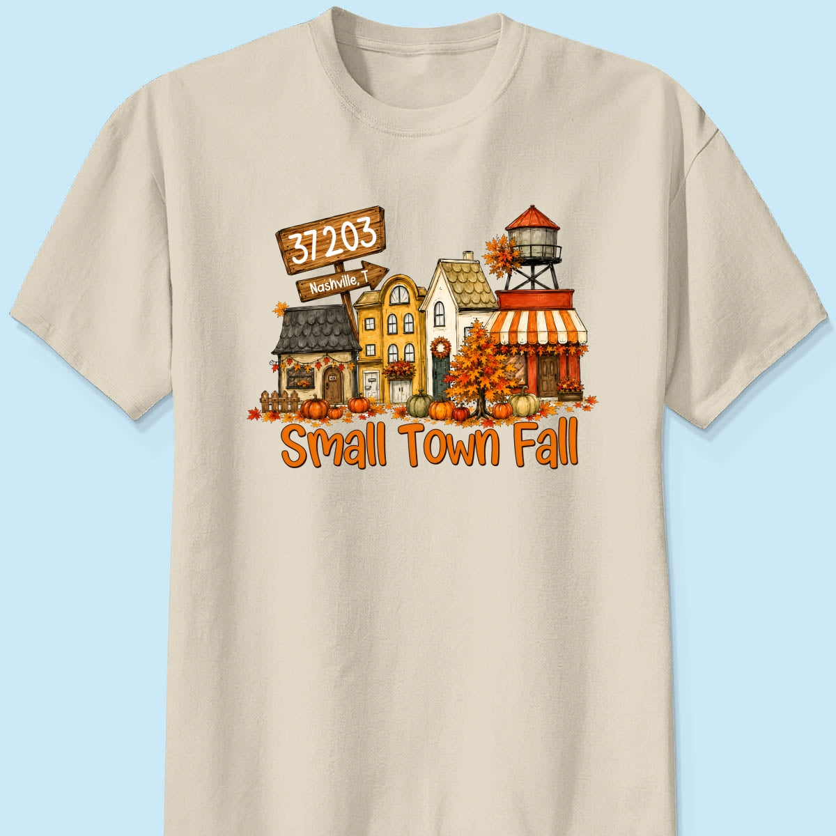 Custom Zip Code Fall Town - Personalized Shirt - Gift for Her