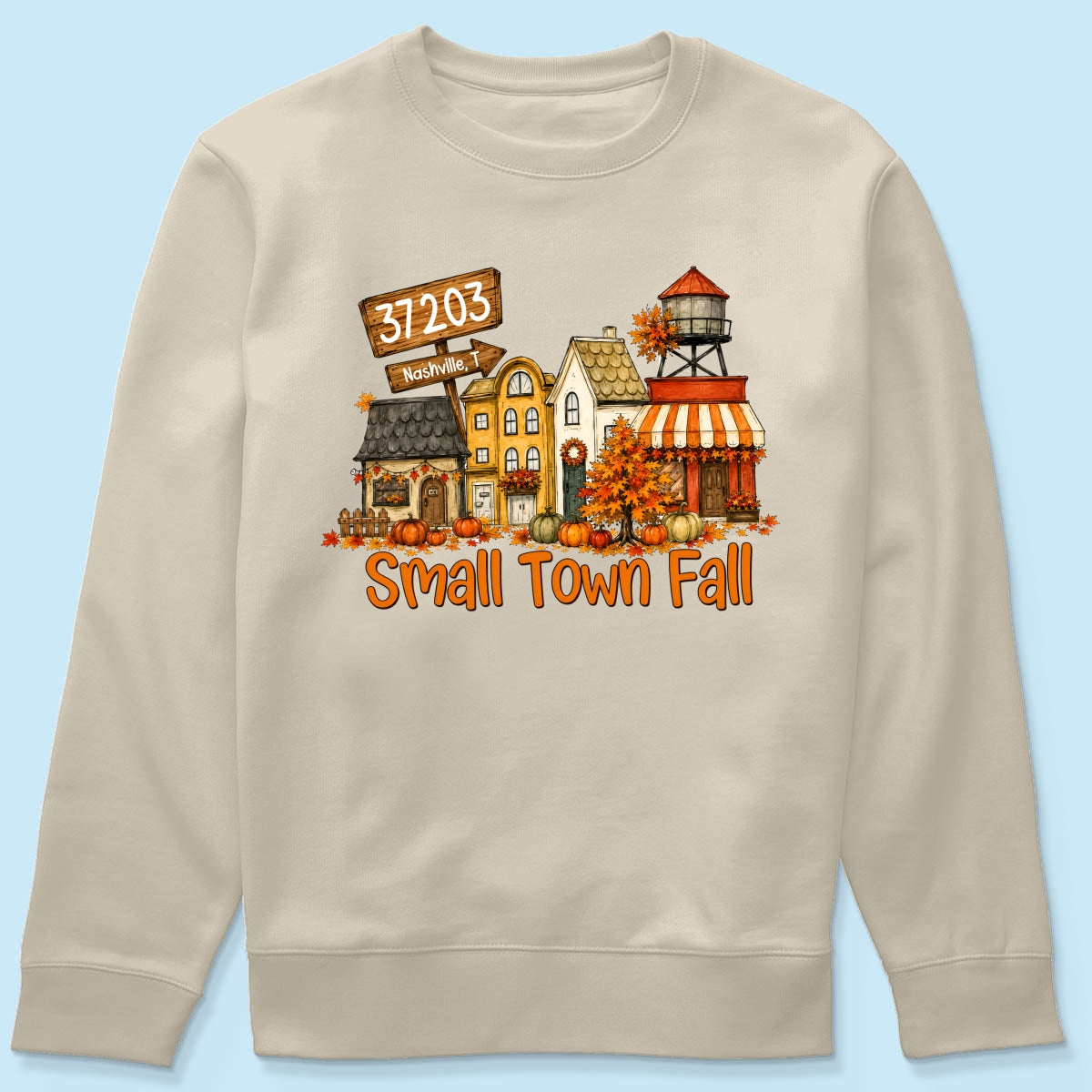 Custom Zip Code Fall Town - Personalized Shirt - Gift for Her