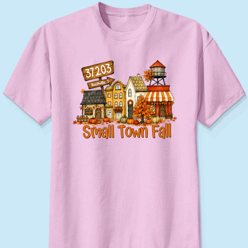 Custom Zip Code Fall Town - Personalized Shirt - Gift for Her