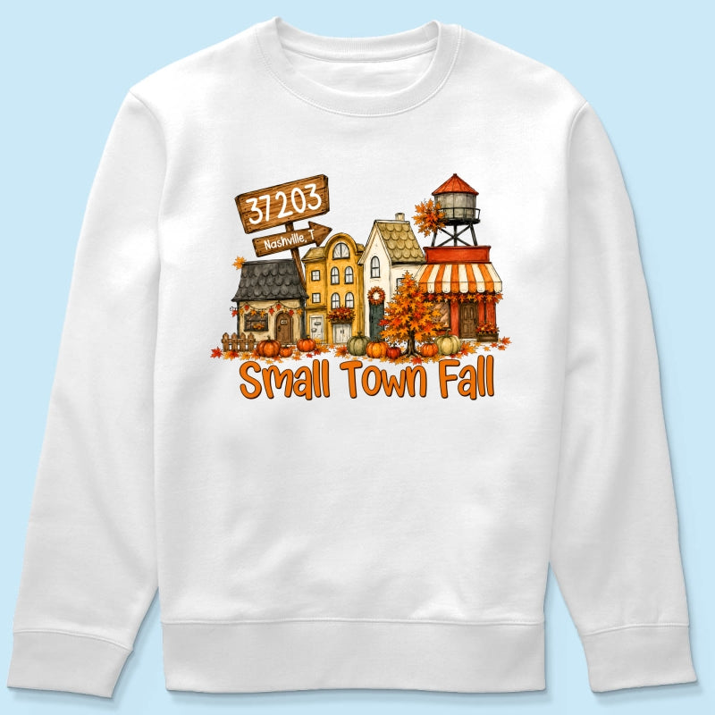 Custom Zip Code Fall Town - Personalized Shirt - Gift for Her
