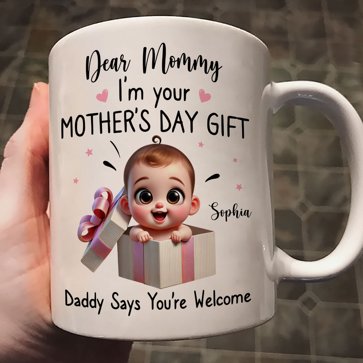 Dear Mom I'm Your Mother's Day New Mom Gift Personalized Mug, Funny Gift For Wife