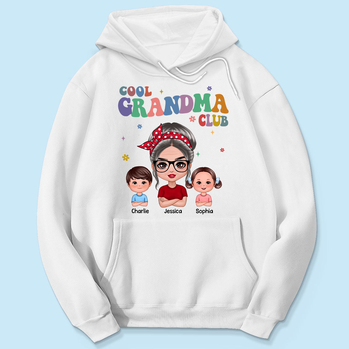 Cool Grandma Club Grandma And Grandkids Personalized Shirt