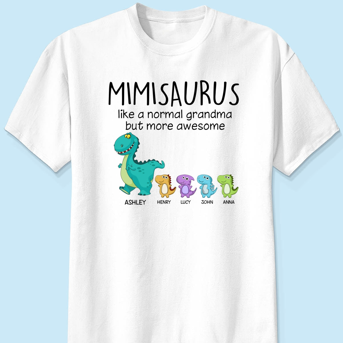 Grandmasaurus And Kids Personalized Shirt