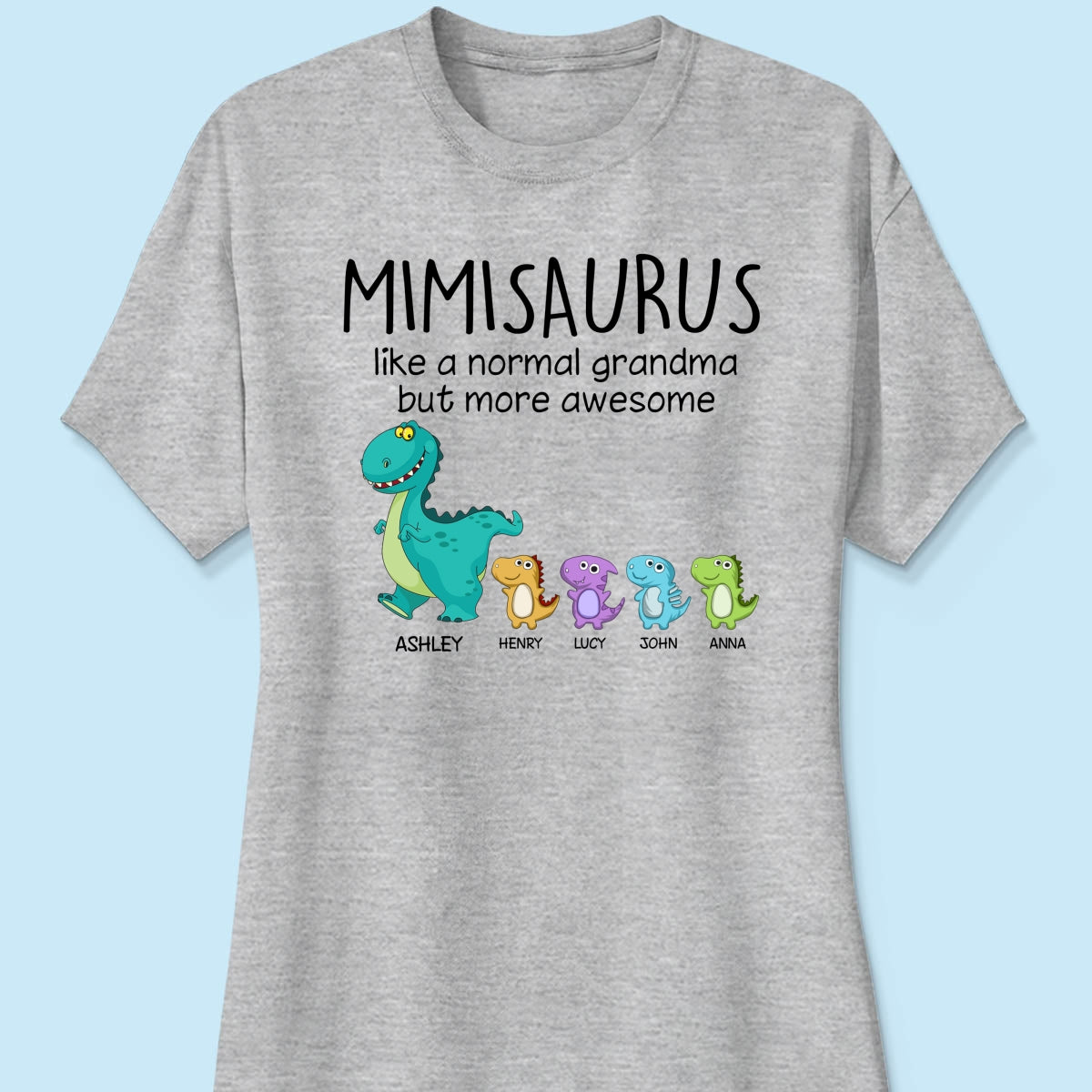 Grandmasaurus And Kids Personalized Shirt