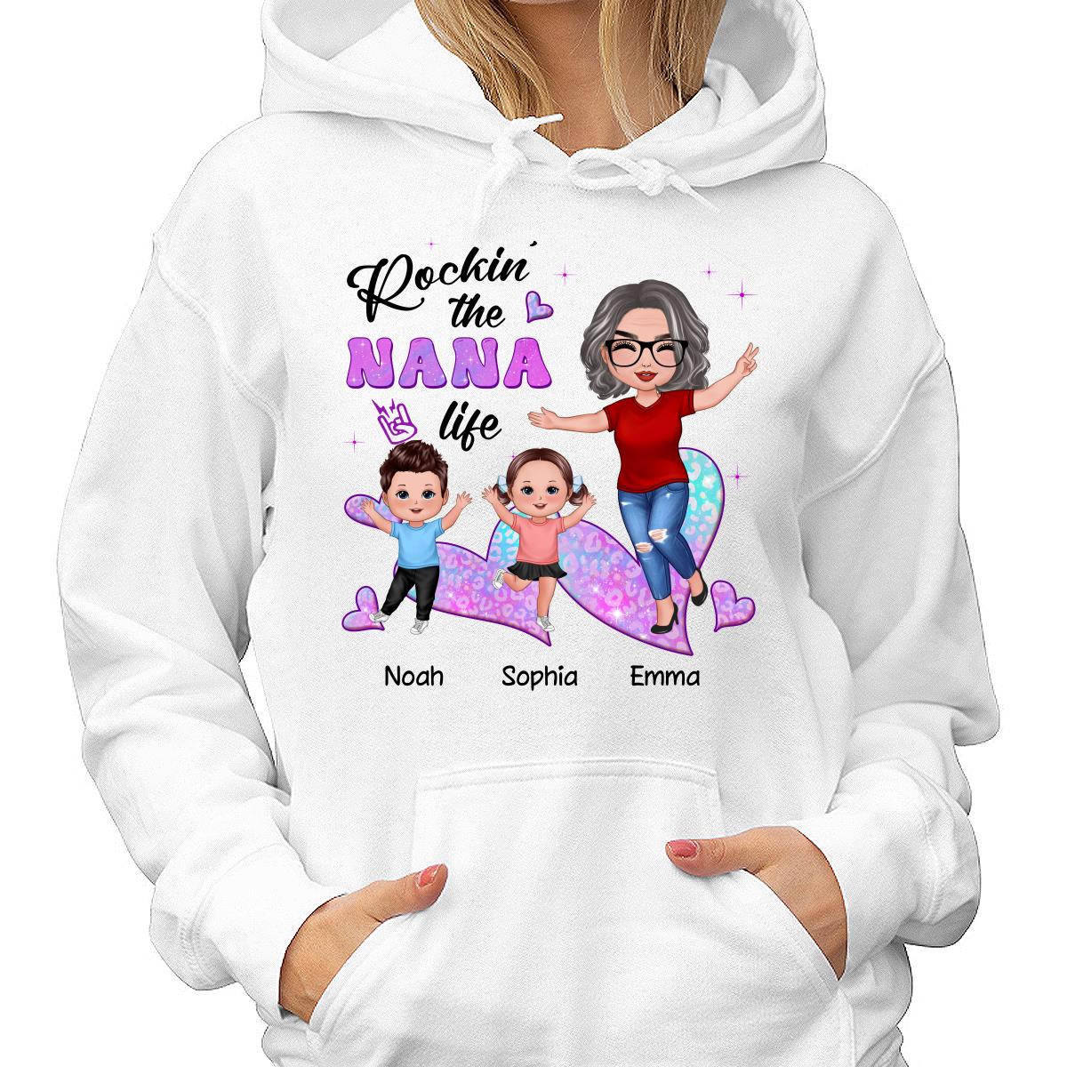 Rockin‘ Grandma Life Galaxy Leopard Personalized Shirt