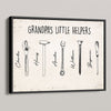 Grandpa Little Helpers Personalized Horizontal Poster