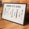 Grandpa Little Helpers Personalized Horizontal Poster