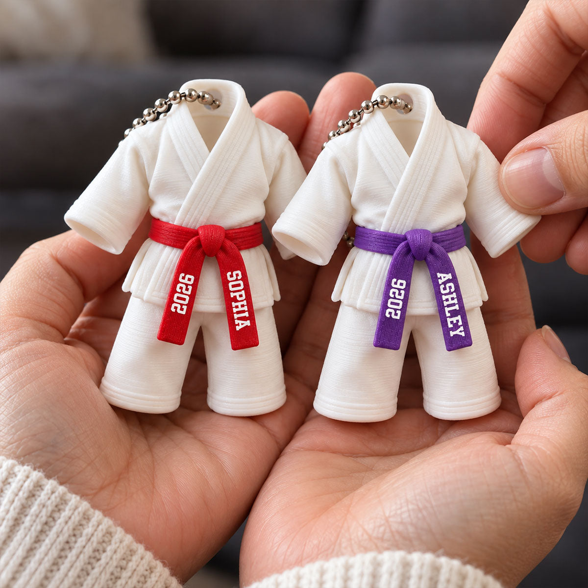 Karate Uniform - Personalized 3D Ornament - Christmas Gift For Daughter, Son, Granddaughter, Grandson