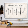 Grandpa Little Helpers Personalized Horizontal Poster