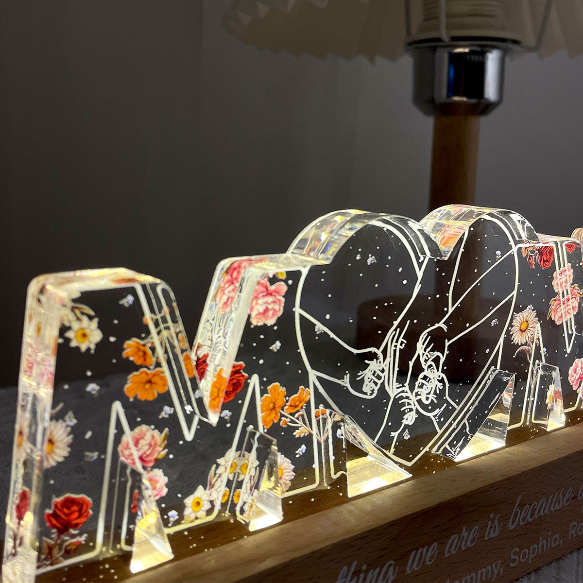 [EXCLUSIVE LIMITED EDITION] Mom Everything We Are Is Because Of You, Perfect Gift For Mom Personalized Acrylic Block LED Night Light