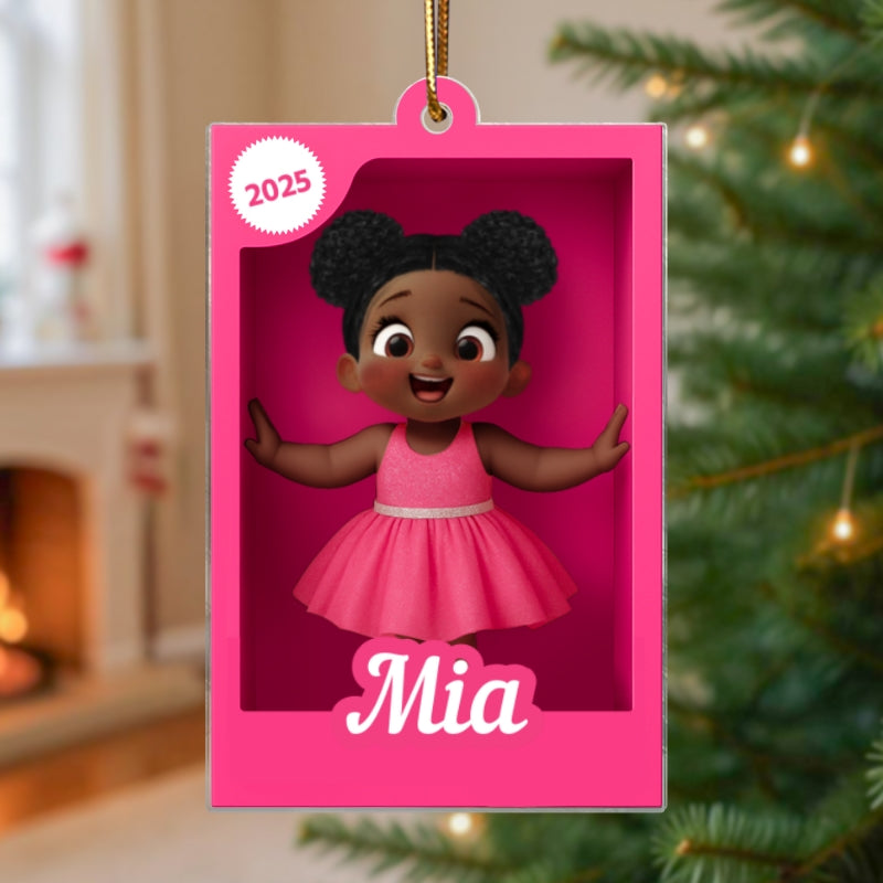 Personalized Kid In Toy Box 3D Acrylic Ornament, Christmas Gift For Kids, Grandkids