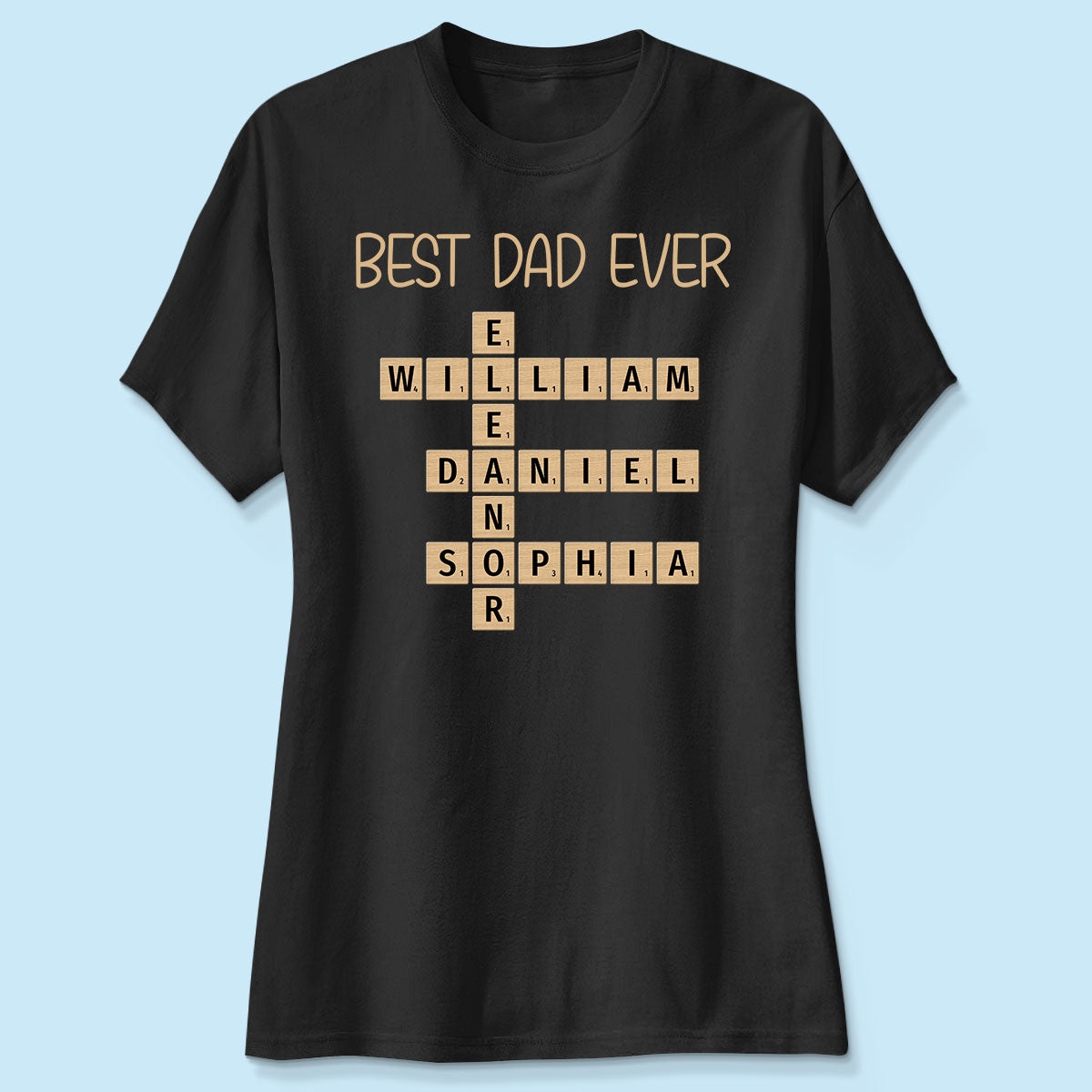 Custom Text Create Your Own Crossword Puzzle Personalized Dark Color Shirt