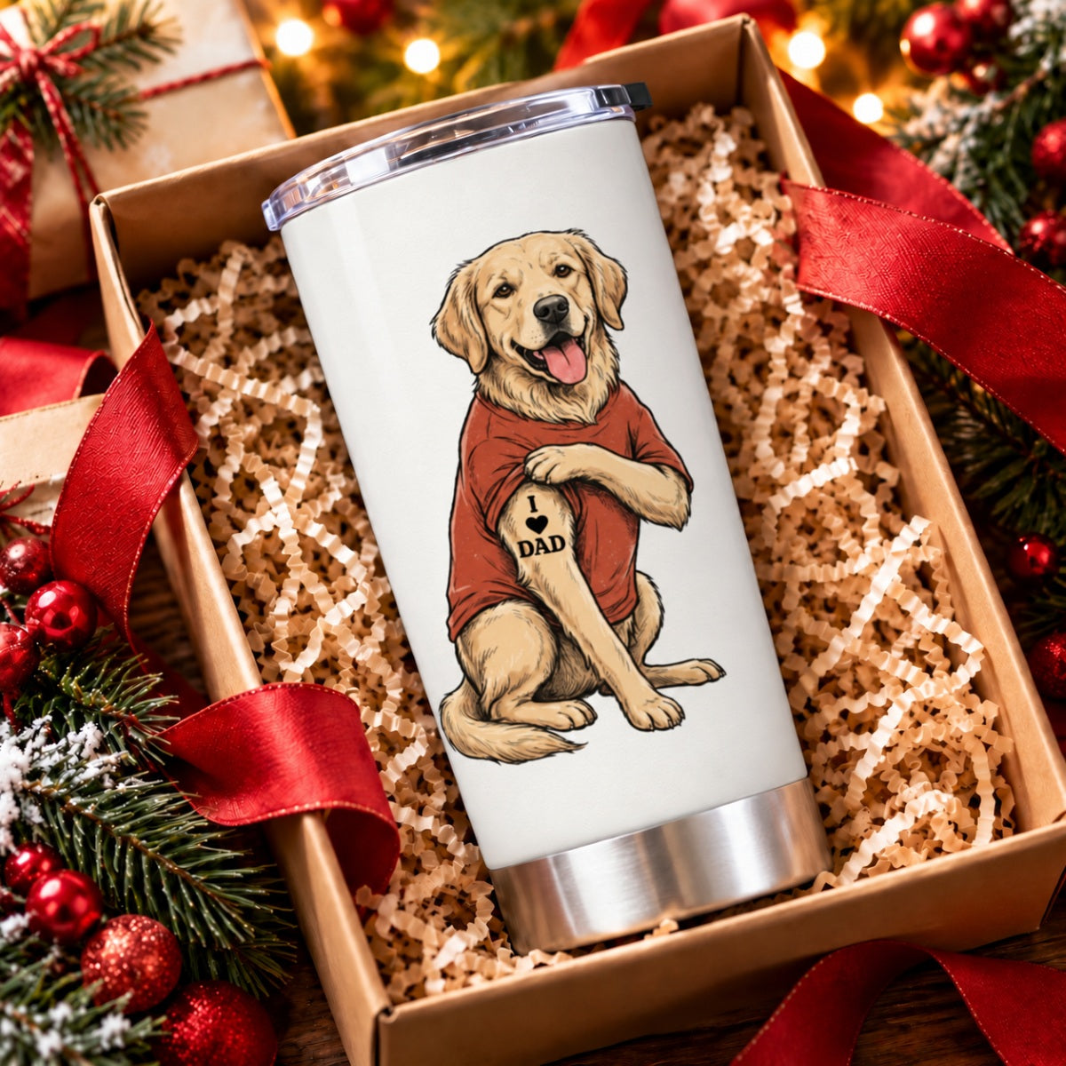 Custom Tattooed Dog Cat Pet from Photo - Personalized Tumbler - Gift for Dog Mom, Dog Dad, Cat Mom, Cat Dad