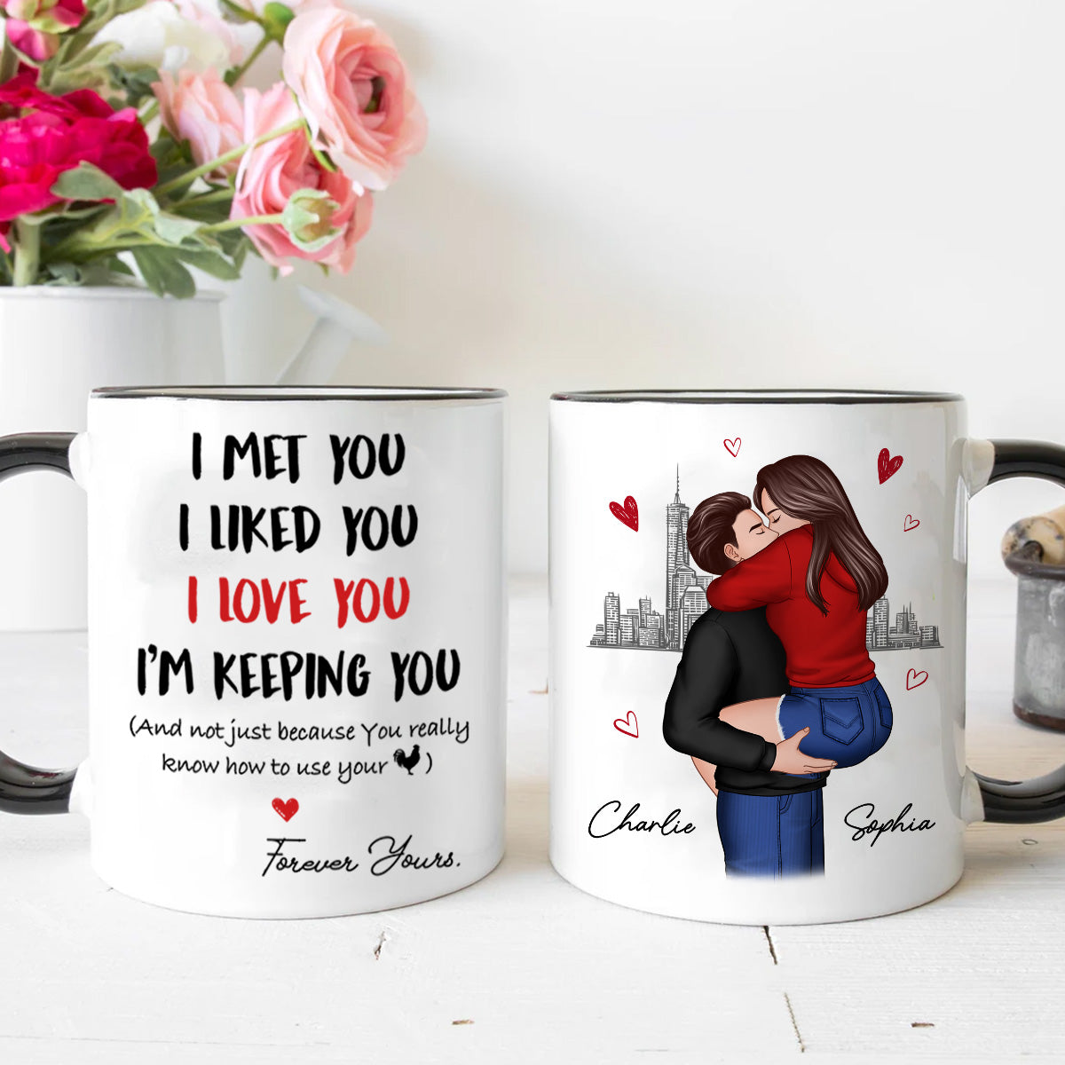 I Love You Forever Yours Funny Gift For Couple  Gift Personalized Mug