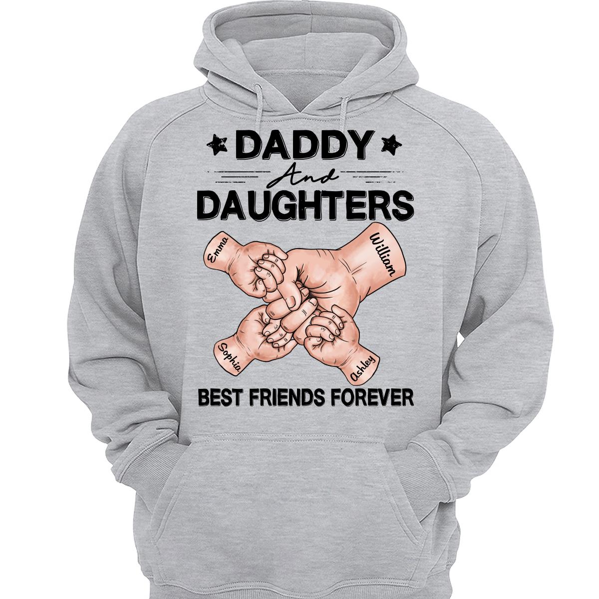 Dad Grandpa And Kids Fist Bump Hands Best Friends Forever Personalized Shirt