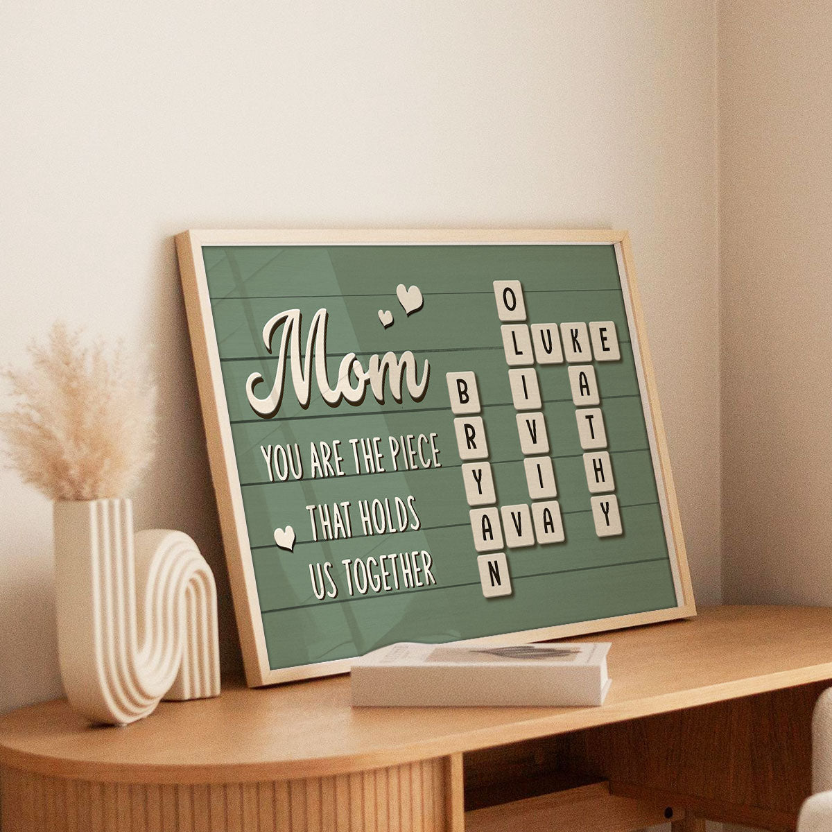 Mom The Piece That Holds Us Together Personalized Poster