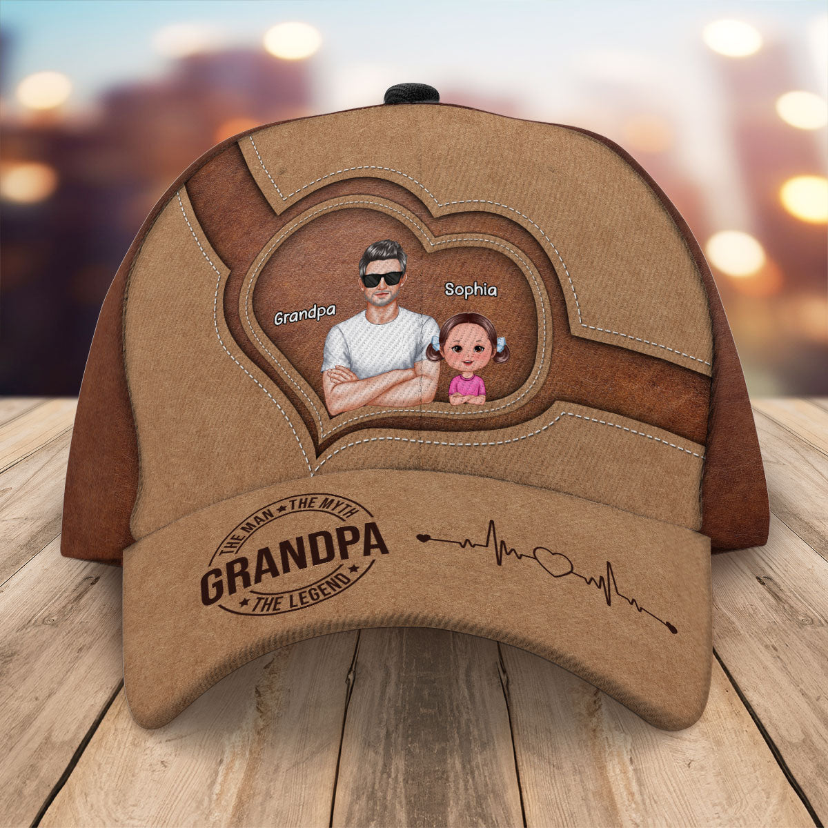 The Legend Grandpa Personalized Classic Cap, Gift For Grandpa, Gift For Him