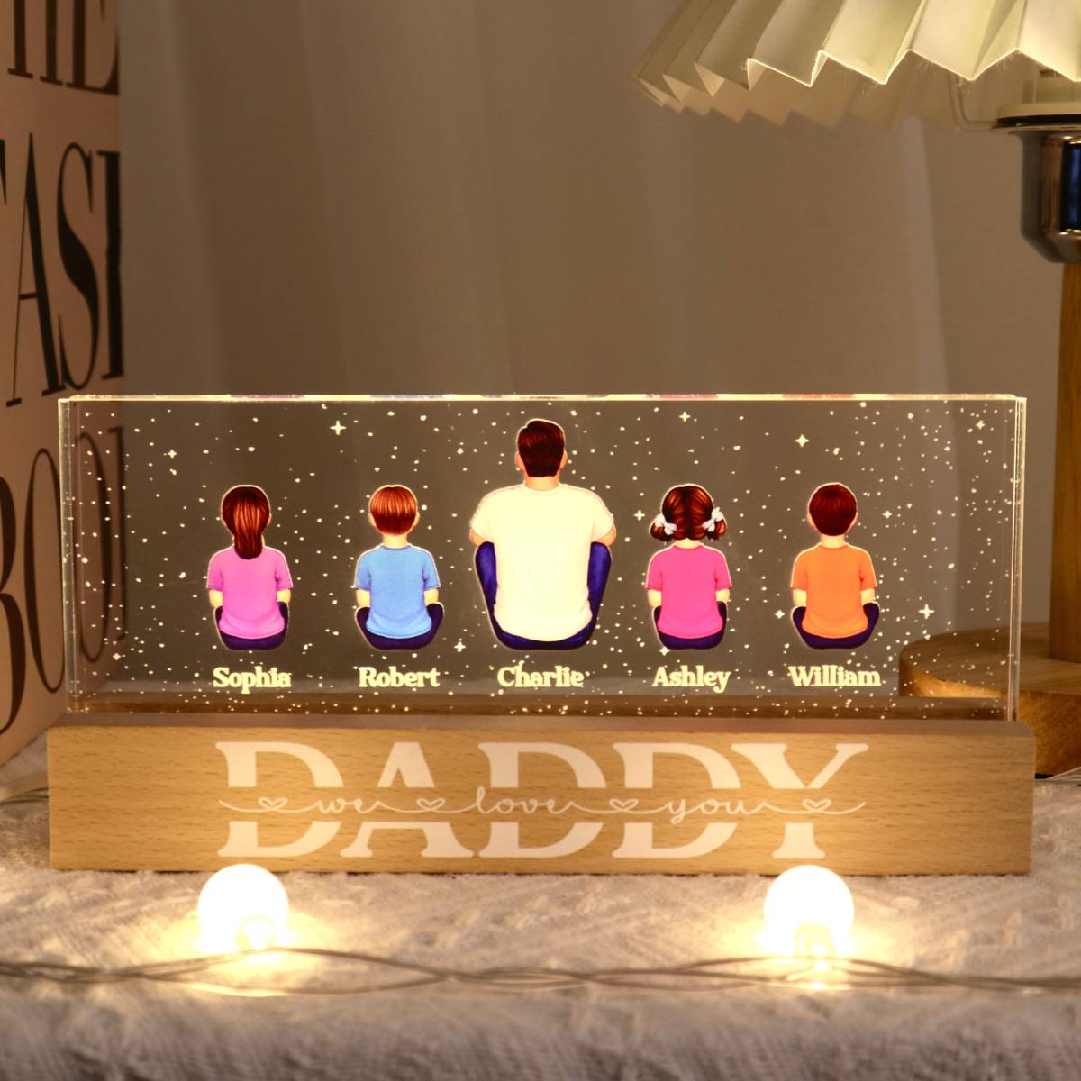 [EXCLUSIVE LIMITED EDITION] Best Dad Ever Personalized Acrylic Night Light, Perfect Father's Day Gift For Dad