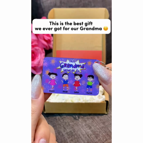This Grandma Belong To Adorable Kids Personalized Keychain, Gift For Grandma